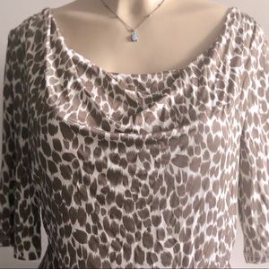 Elie Tahari Animal Print Top - Gently Used
